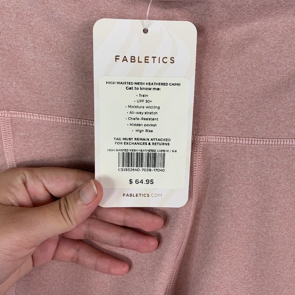 Fabletics high waisted mesh heathered capri - Picture 6 of 7